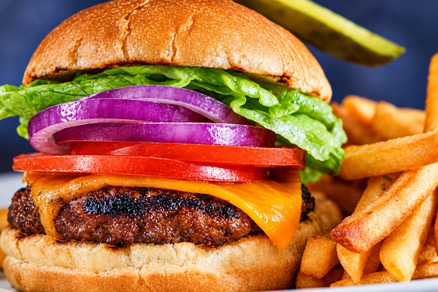 Highscore Burger with marble cheese on a toasted brioche bun at Pregame Sports Bar & Lounge, Winnipeg